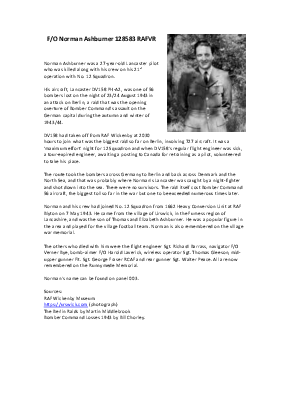 A preview of a PDF biography for Ashburner, Norman